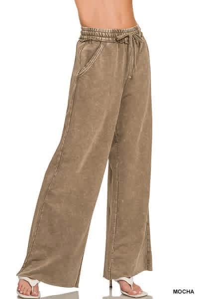 WASHED FRENCH TERRY SWEATPANTS