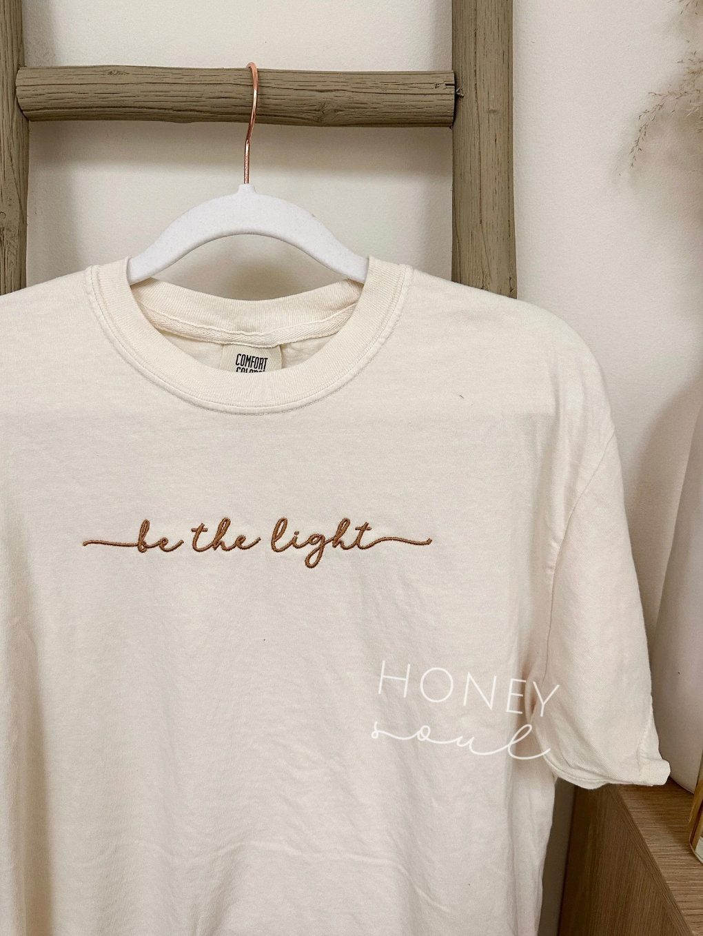 Embroidered Be the Light Summer Tee