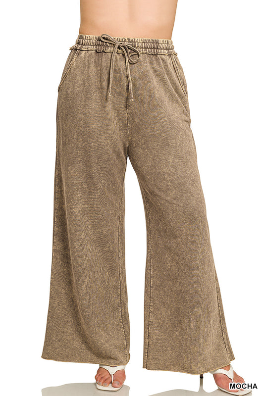 PLUS WASHED FRENCH TERRY SWEATPANTS