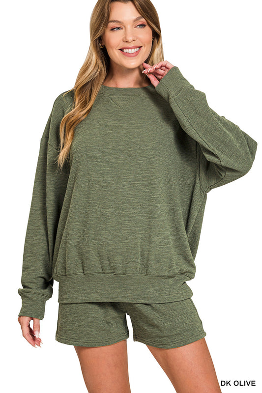 Lightweight pullover & shorts set