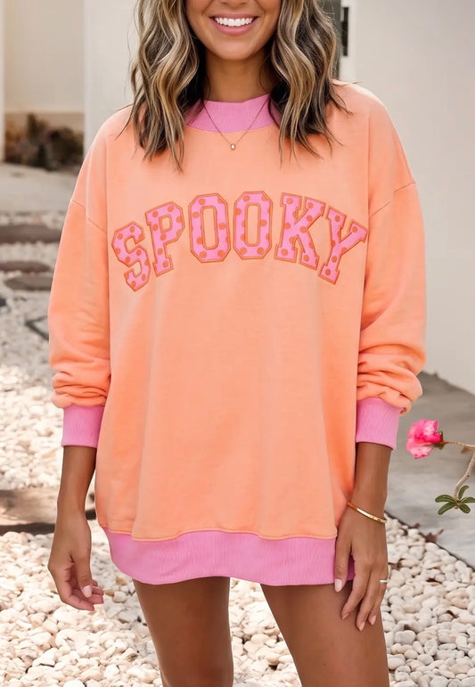 Spooky Orange/ Pink Sweatshirt