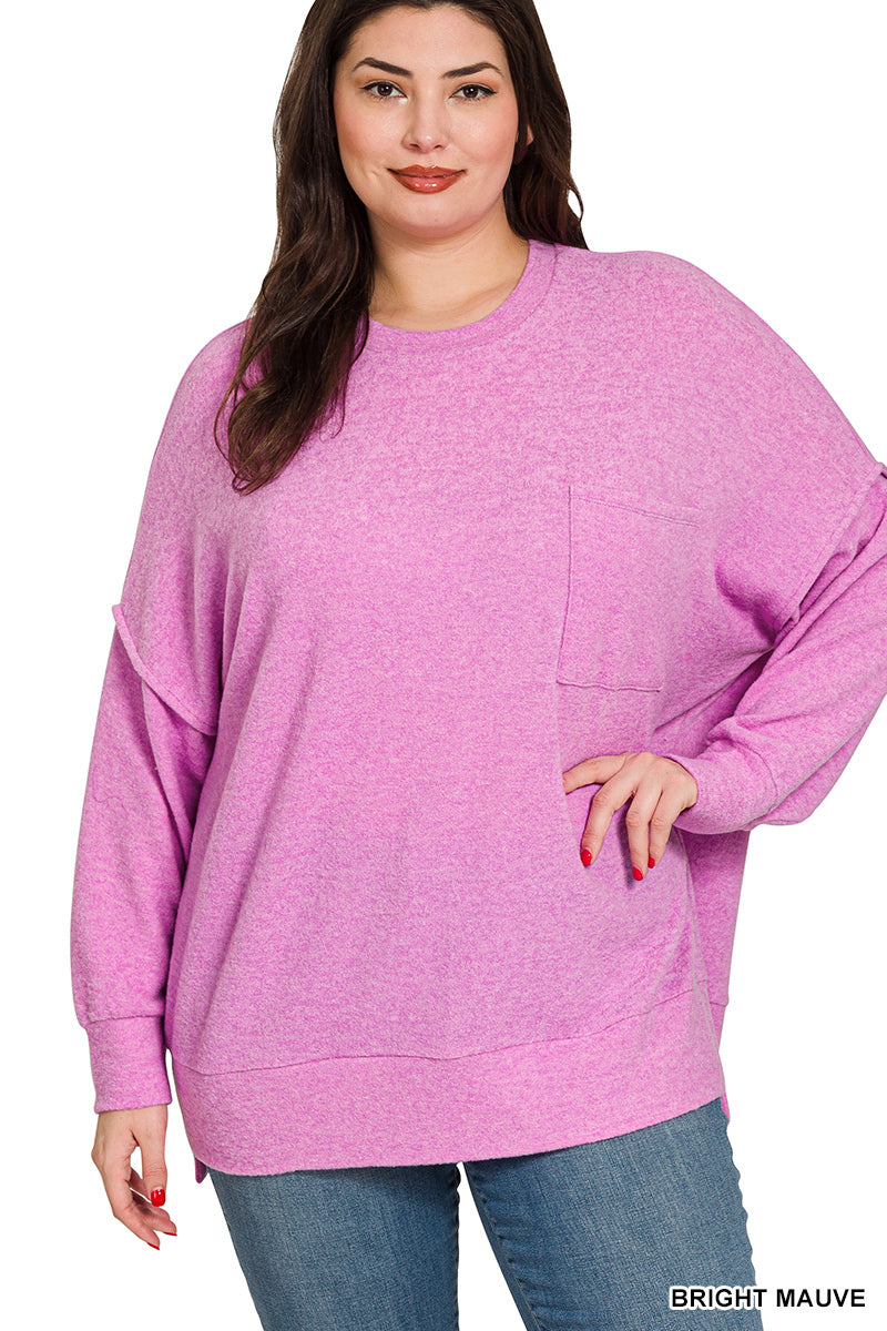 PLUS BUTTERSOFT SHOULDER SWEATER
