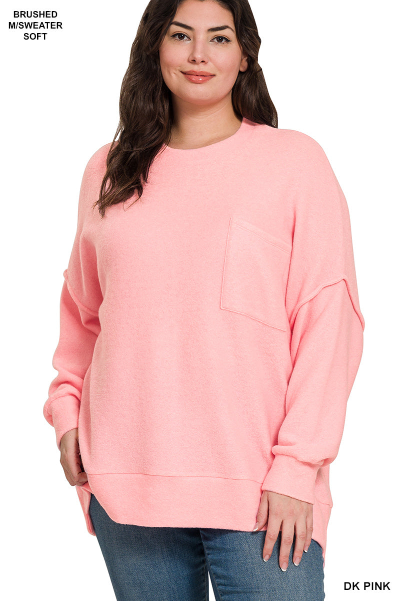 PLUS BUTTERSOFT SHOULDER SWEATER