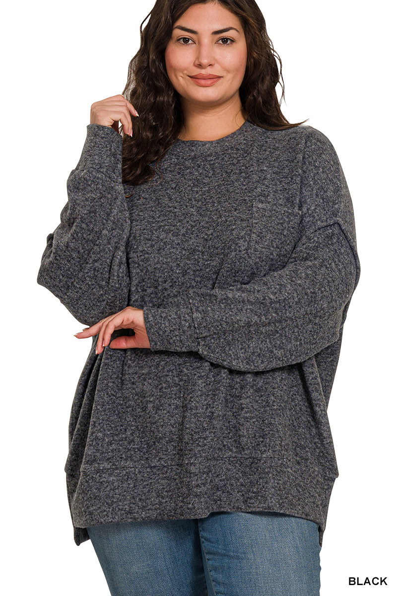 PLUS BUTTERSOFT SHOULDER SWEATER