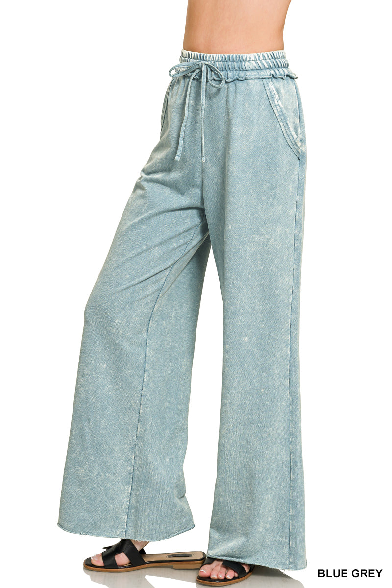 WASHED FRENCH TERRY SWEATPANTS