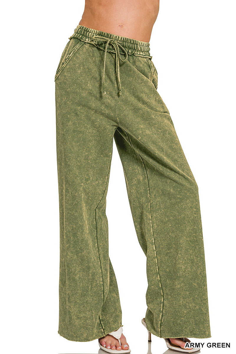 WASHED FRENCH TERRY SWEATPANTS