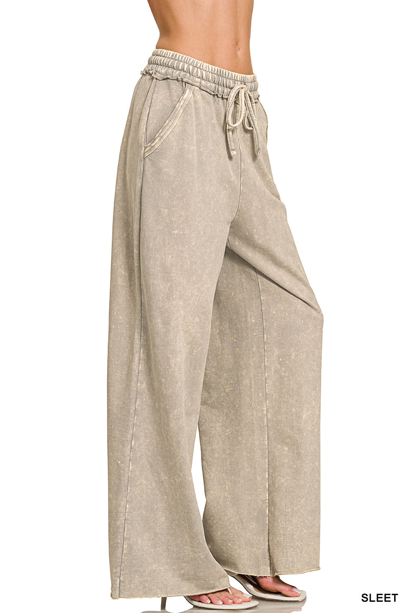 WASHED FRENCH TERRY SWEATPANTS