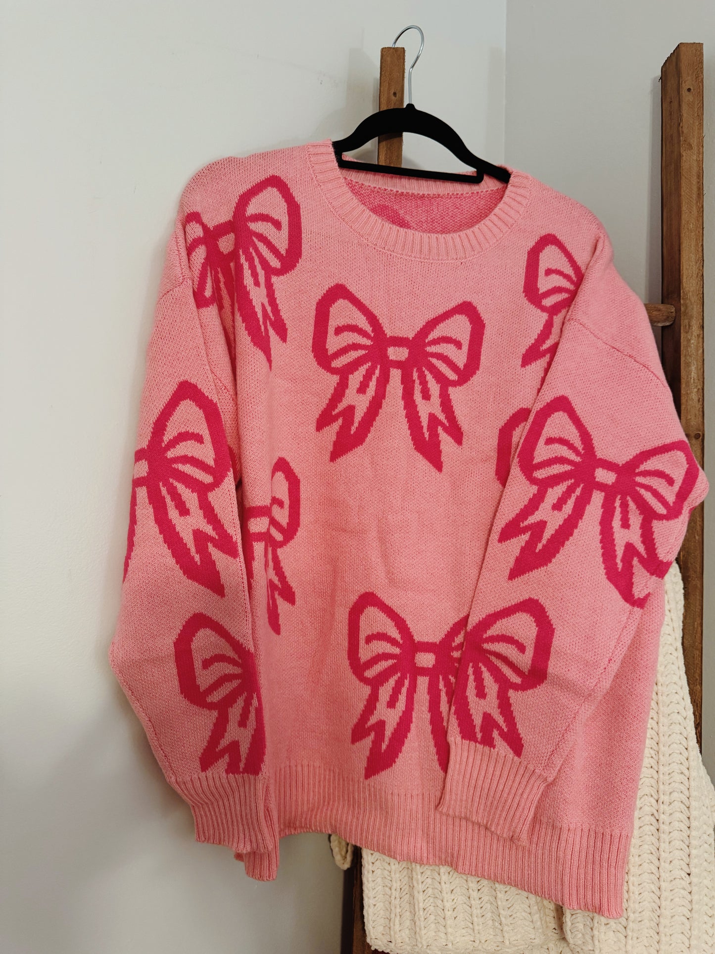 Pink Bow Sweater