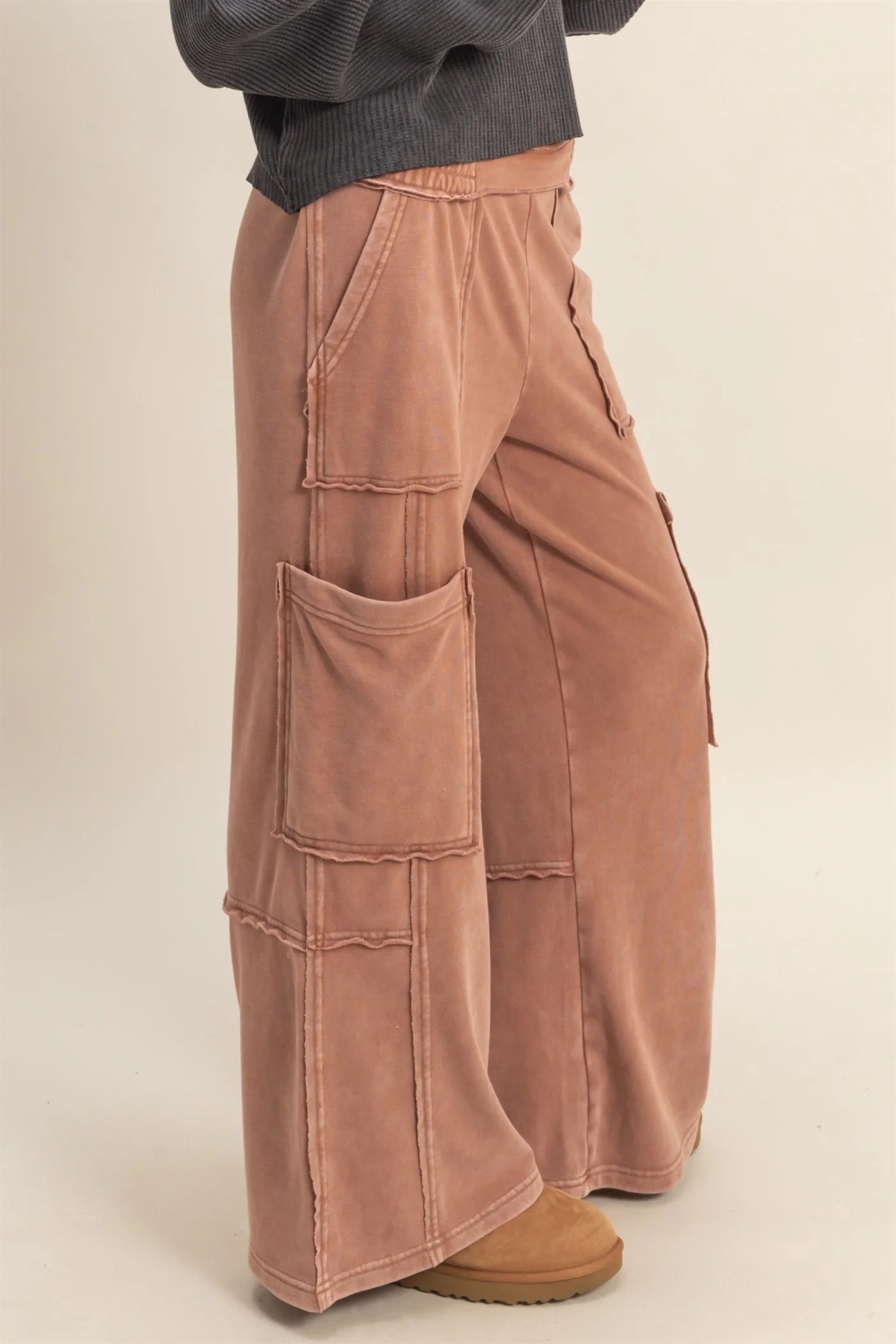 Mineral Wash Oversized Utility Sweatpants