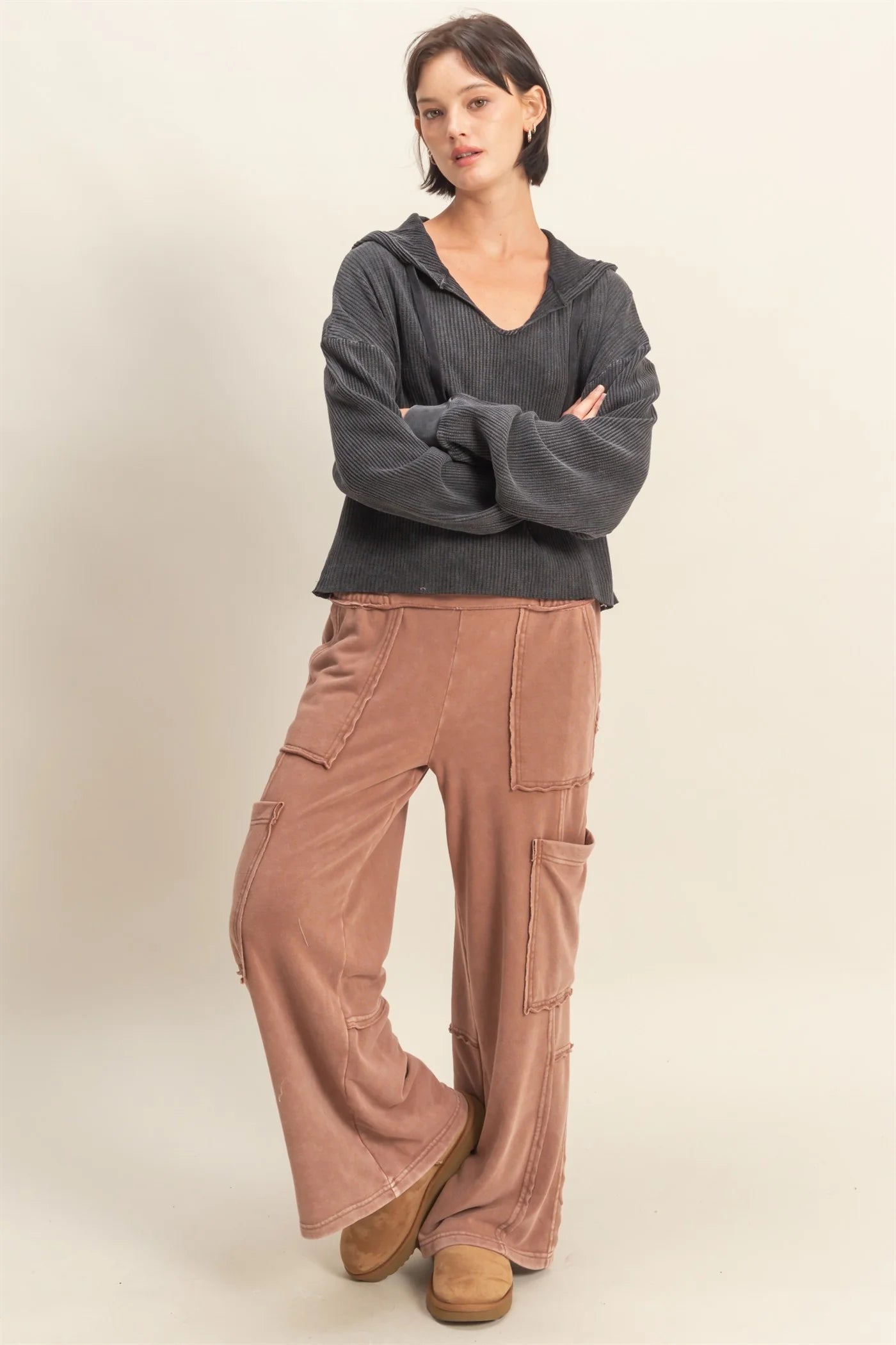Mineral Wash Oversized Utility Sweatpants
