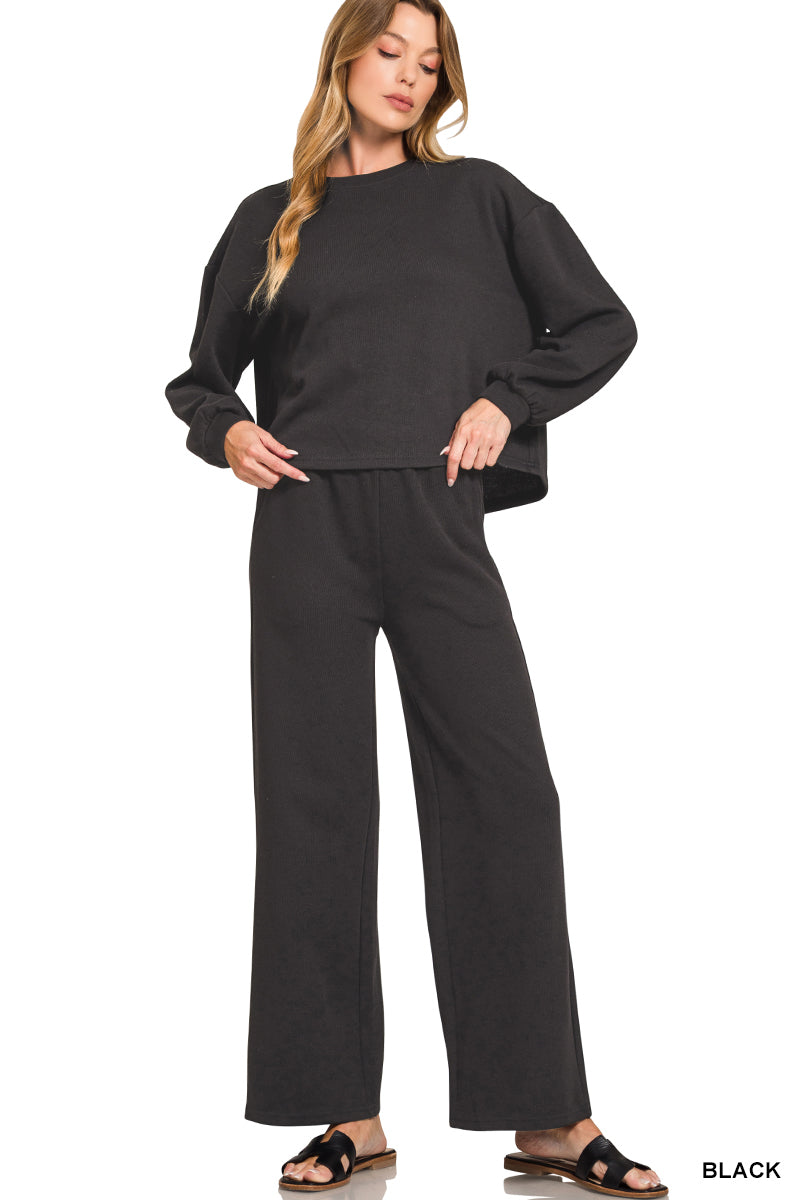 FRENCH RIB PULLOVER & PANTS SET