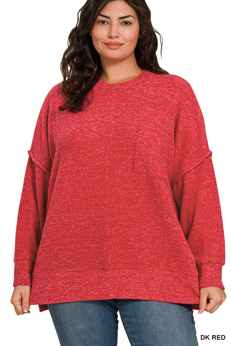 PLUS BUTTERSOFT SHOULDER SWEATER