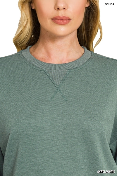 Scuba sleeve pullover