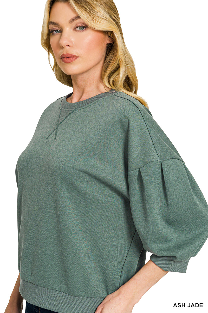 Scuba sleeve pullover