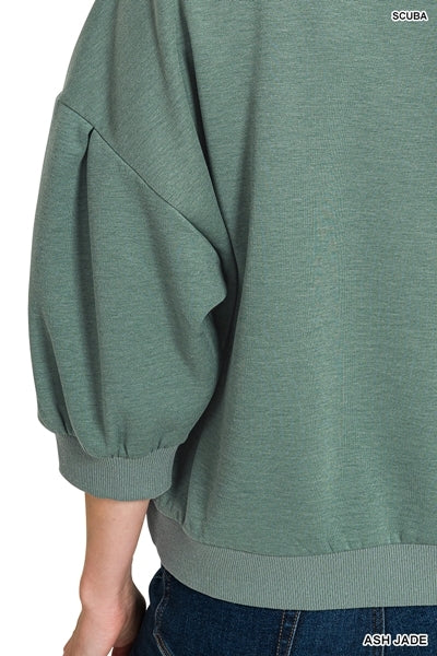 Scuba sleeve pullover