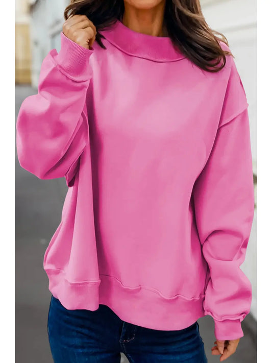 Oversized Mock Neck Sweatshirt